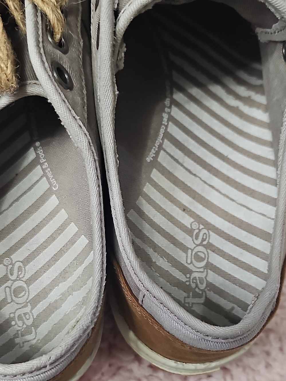 Taos Footwear Gray Canvas Sneakers with Natural Rope Laces - Picture 5 of 8